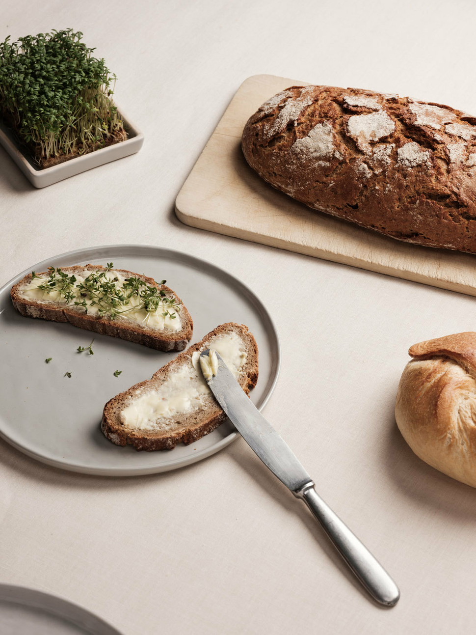 Honeder Unser Brot Image Brot Butter Kress